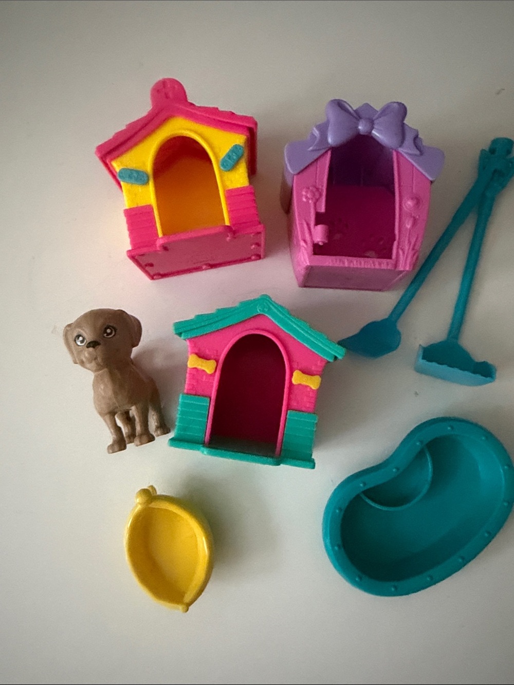Mattel Pink Teal Purple Yellow Doll Pet Playset Accessories